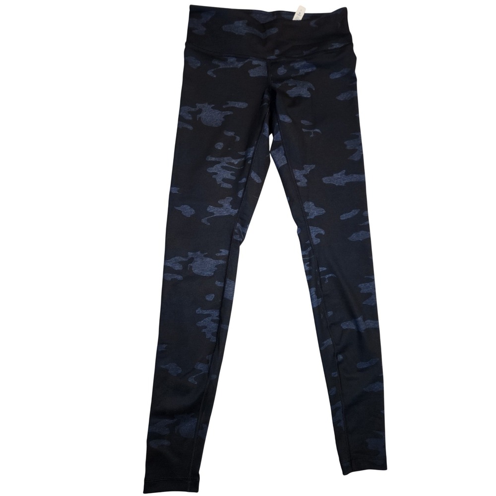 Lululemon wunder train Athletica 6 Navy Black Camo High Rise Leggings Tights